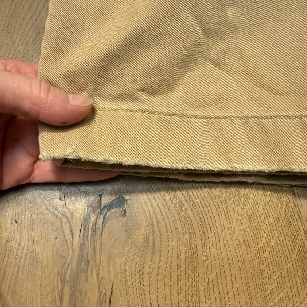 J Crew Men's Broken In Regular Fit Dark Tan Chinos in Size 34W 32L.